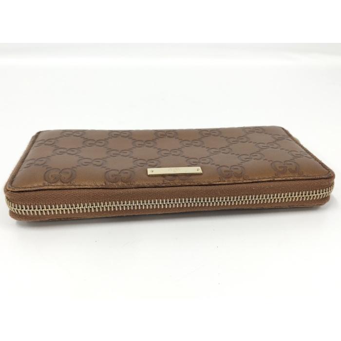 GUCCI（グッチ） ラウンドファスナー長財布 グッチシマ レザー