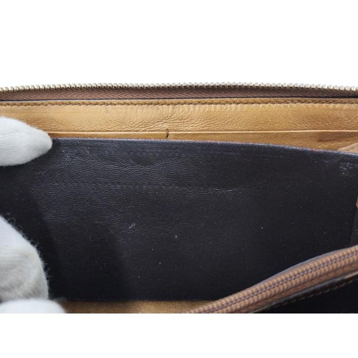GUCCI（グッチ） ラウンドファスナー長財布 グッチシマ レザー
