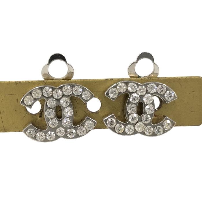 CHANEL（シャネル） イヤリング ココマーク ラインストーン GP