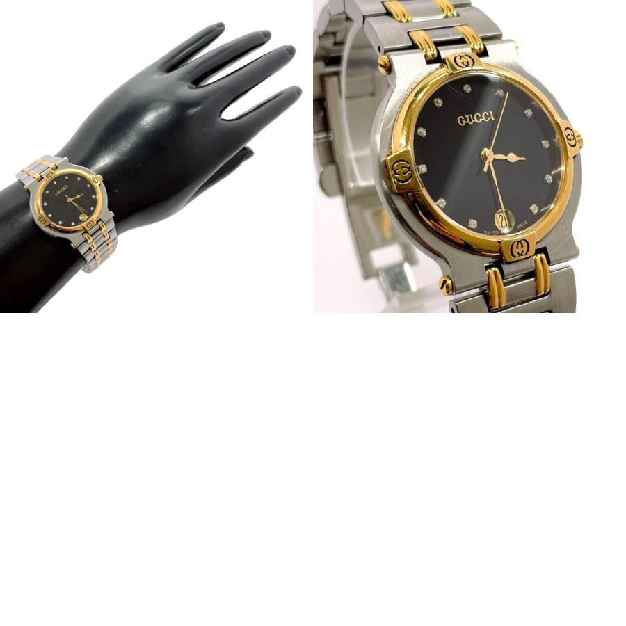 GUCCI（グッチ） 腕時計 9000M 11Pダイヤ ステンレススチール/GP