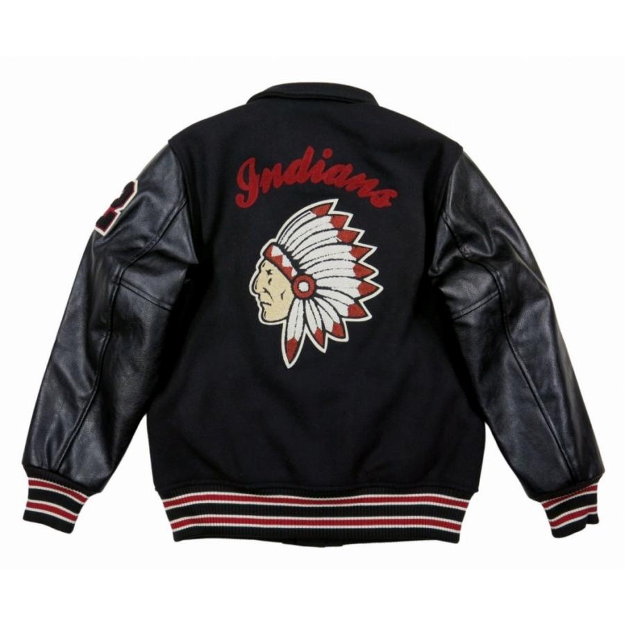 HOUSTON（ヒューストン） さがら刺繍 INDIANS PUレザー × メルトン