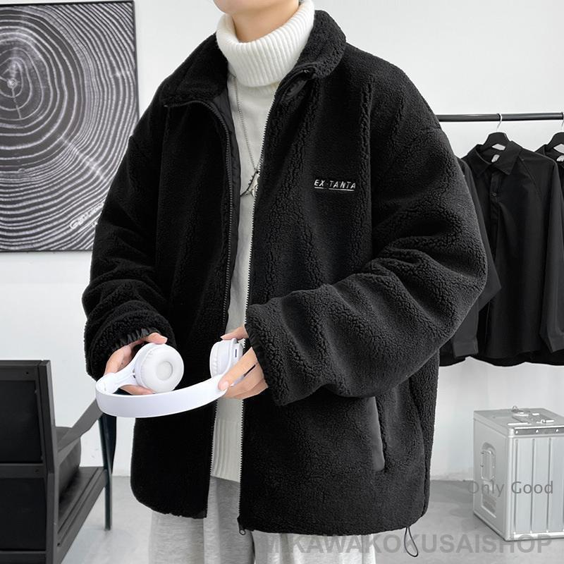 ボアジャケット メンズ ボアコート フリースジャケット 裏ボア 裏起毛