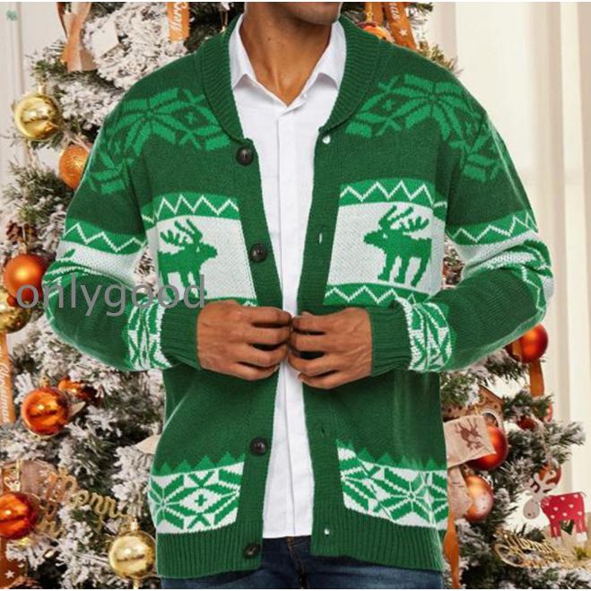 カーディガン ニット メンズ トップス トナカイ ノルディック 柄