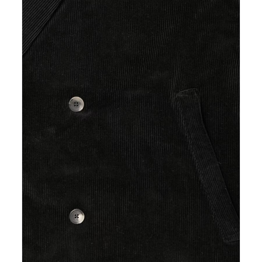 Sillage シアージ double-breasted jacket corduroy black ダブル