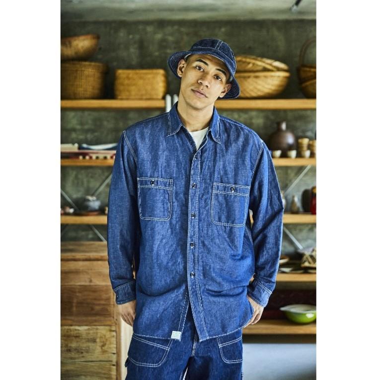 orSlow（オアスロウ） orslow / SUPIMA 100/2 LINEN DUNGAREE WORK