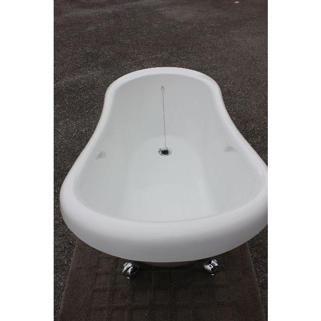 猫足バスタブ 浴槽 バスタブ 置き型 幅1570 猫足バスタブ ゴム栓タイプ