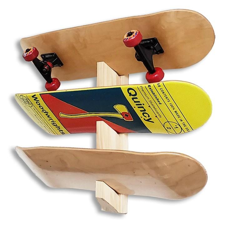 スケートボードラック 壁掛け diy 壁美人 ディスプレー ウッド 木製品