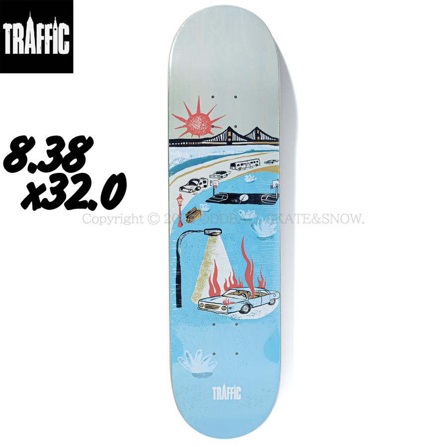 トラフィック 8.38インチ スケボー デッキ TRAFFIC COURTS CITY BLOCKS