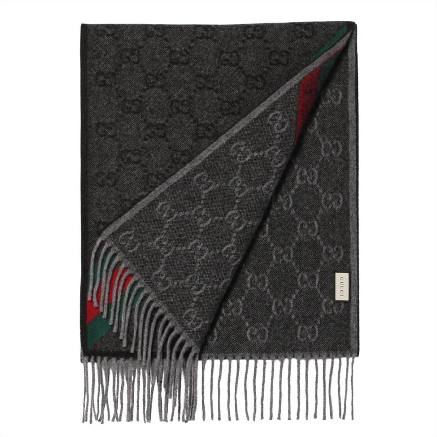 GUCCI（グッチ） マフラー 570603 3G200 1466 LEAD/DARK GREEN