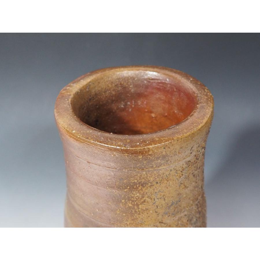 真作】 藤原啓 ○ 人間国宝 ≪ 備前花入 ≫ 共箱 花瓶 花器 備前焼