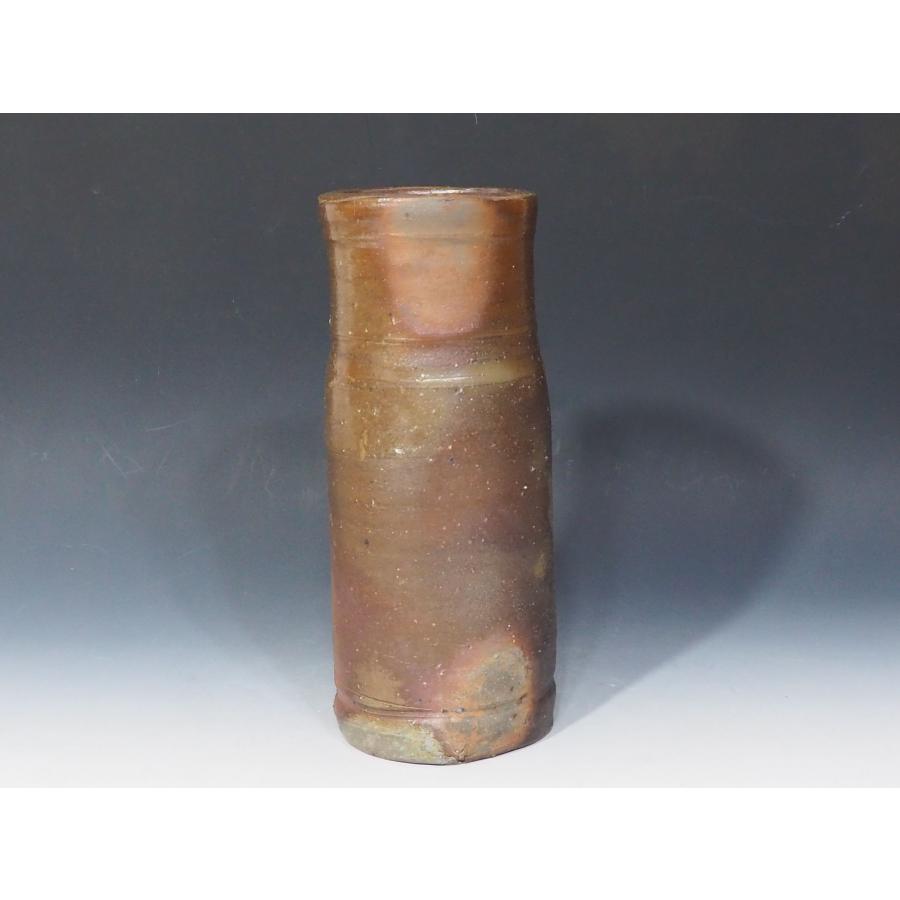 真作】 藤原啓 ○ 人間国宝 ≪ 備前花入 ≫ 共箱 花瓶 花器 備前焼