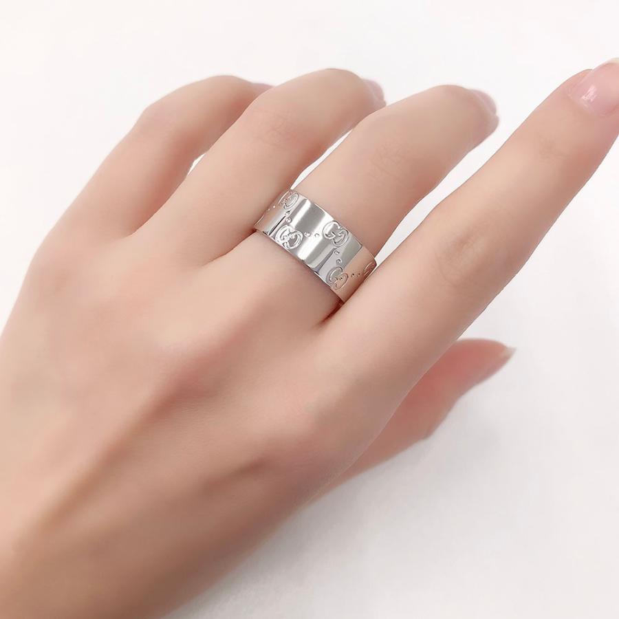 GUCCI（グッチ） リング アイコン 指輪 ワイド K18WG #19 約18.5号