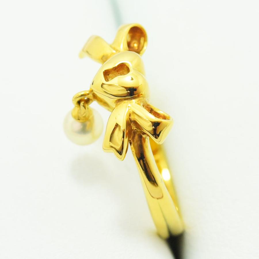 MIKIMOTO（ミキモト） リング 指輪 リボン あこや真珠 3.7mm パール