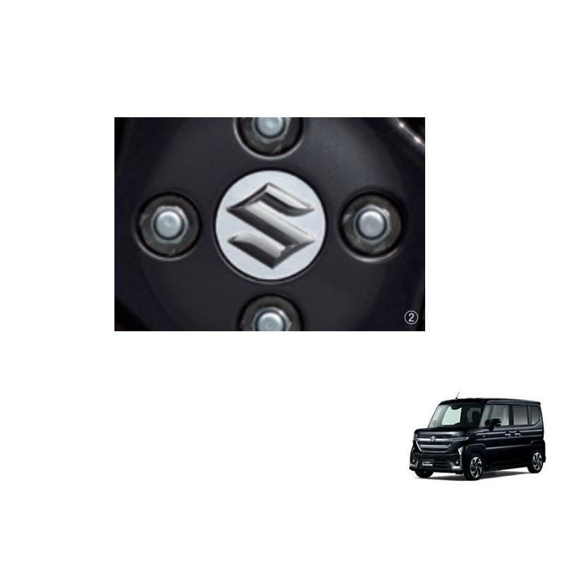 スペーシア アルミホイールセンターキャップ(ホワイト)1台分セット