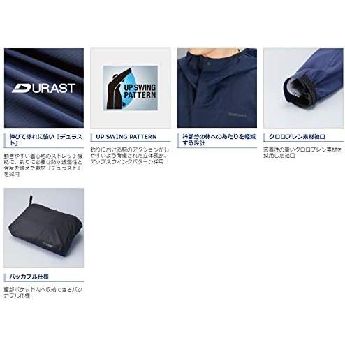 シマノ（SHIMANO） XEFODURAST アノラックレイン RA-26JT ブラック