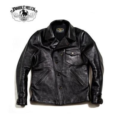 ダブルヘリックス 茶芯 ライダース レザージャケット DOUBLE HELIX