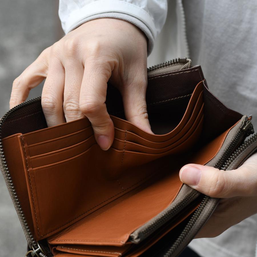 長財布 L字ファスナー ゴールド ピンク レディース 日本製 TRIALOGUE