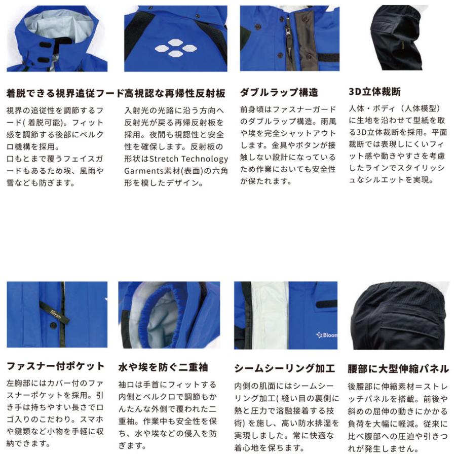 ゴアテックス Bloom 透湿防水ジャケット＆パンツ 上下セット 耐水圧