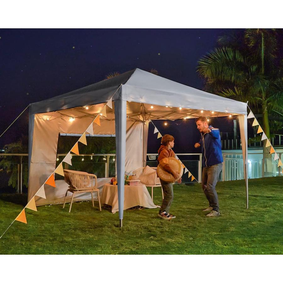 ワンタッチ タープテント 3段階調節 3m/2.5m/2m UVカット 耐水