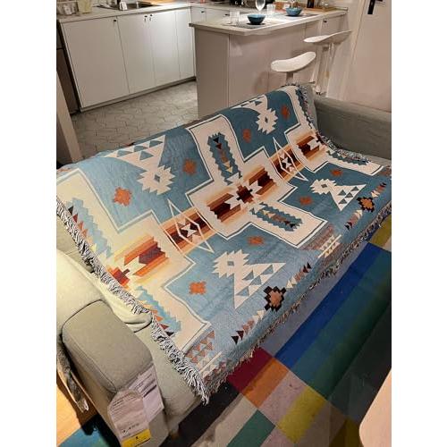 アウトドア キャンプ ネイティブ柄 オルテガ柄, おしゃれ ブランケット