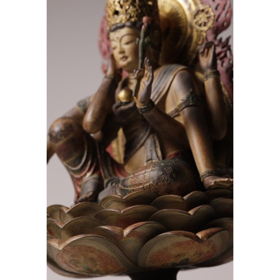 イスム 如意輪観音 リアル仏像 フィギュア 置物 インテリア仏像 : 生活