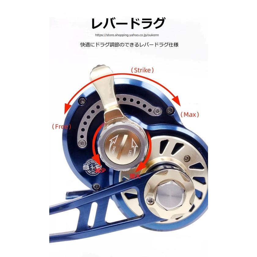 NILURE レバードラグリール Steel Boneトローリング ステンレス鋼