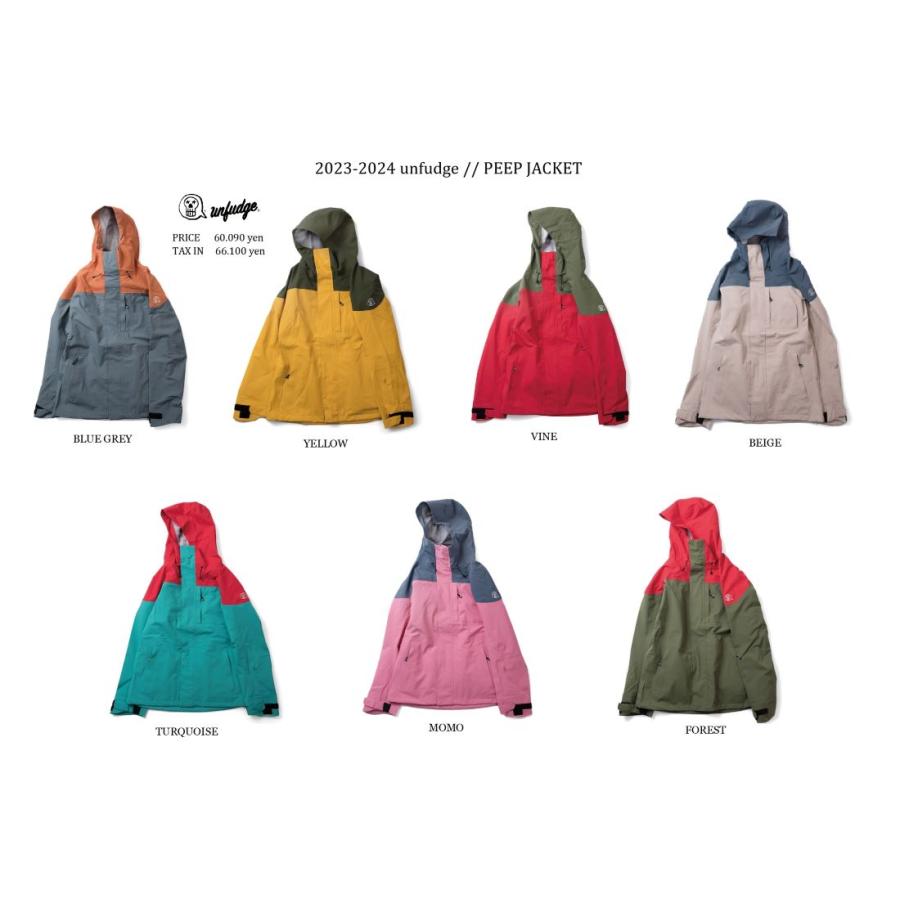 UNFUDGE unfudge 送料無料 23-24 PEEP JACKET WEAR ジャケット