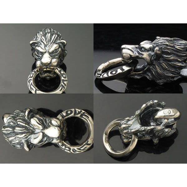 シルバーアクセサリー】ライオンヘッドペンダントトップ(with/LCring