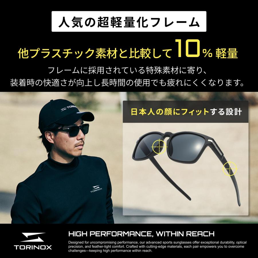 TORINOX] サングラス メンズ 運転用 偏光サングラス 超軽量 UV400 釣り
