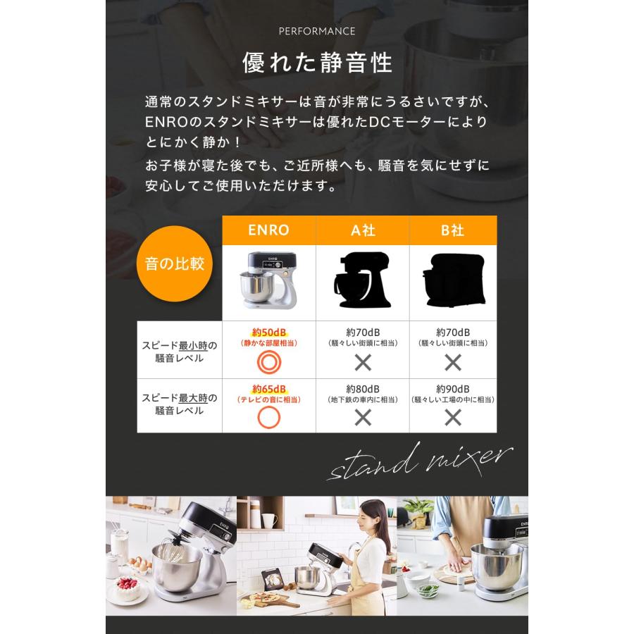 ENRO スタンドミキサー 料理の幅が広がる キッチンがあなたの遊び場