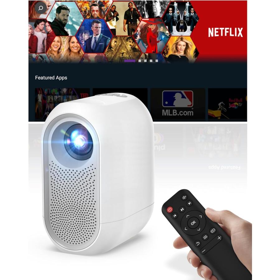 ETOE プロジェクター小型 Android TV 搭載 1080p対応 台形補正 【家庭