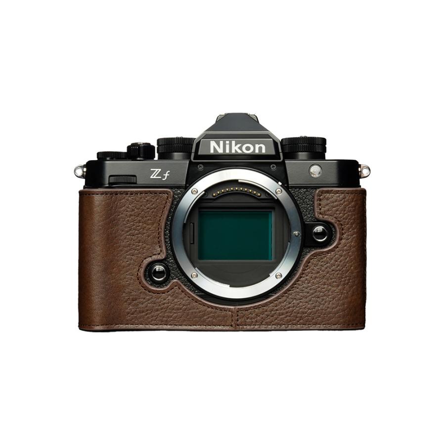 TP Original Nikon Zf 用 ボディーハーフケース ダークブラウン ［国内