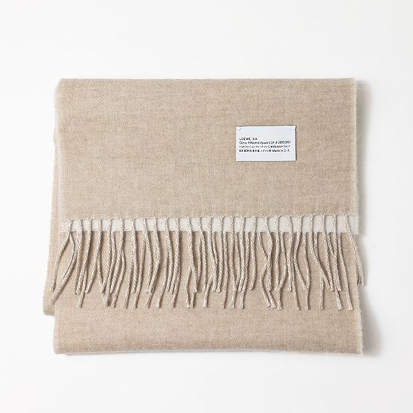 LOEWE（ロエベ） マフラー バイカラー ストール フリンジ アナグラム