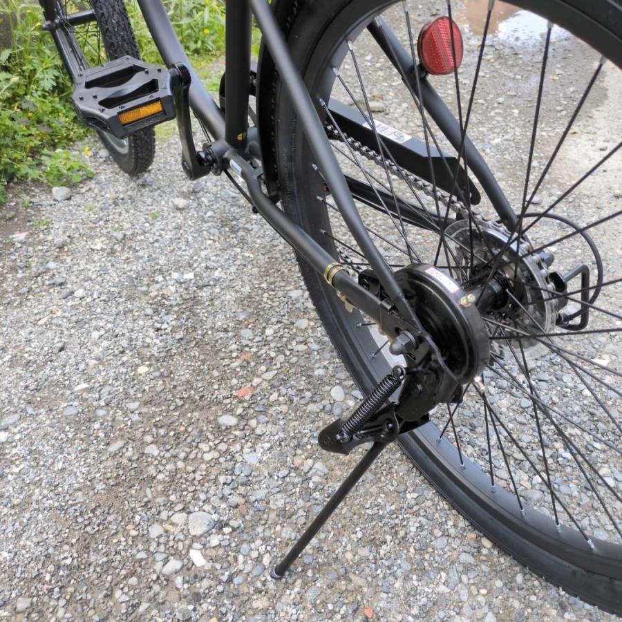 自転車 24KB-6SPEED マットブラック レインボー ビーチクルーザー 24