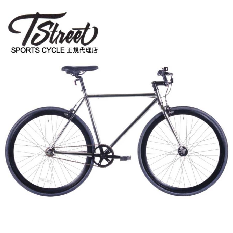 自転車 T-STREET 700C-1SP クロームシルバー フレームサイズ：510mm