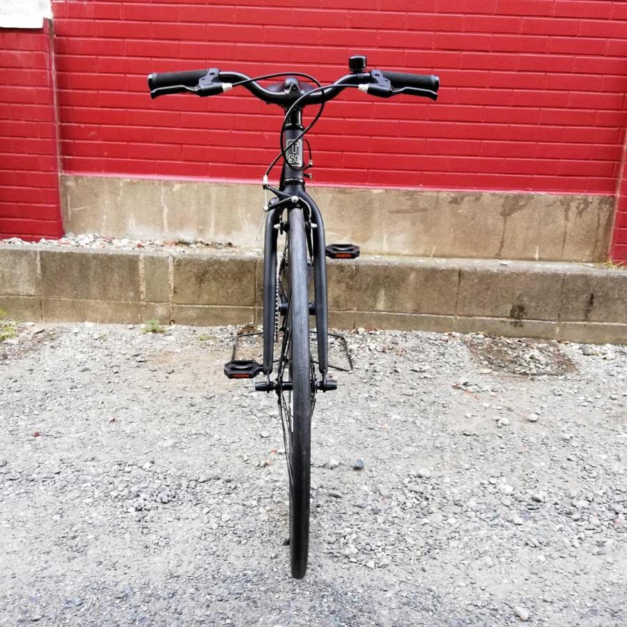 自転車 T-STREET 700C-1SP マットブラック フレームサイズ：480〜540mm