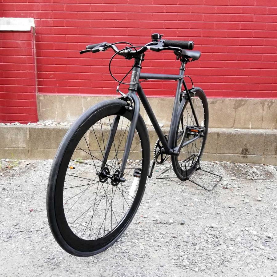 自転車 T-STREET 700C-1SP マットブラック フレームサイズ：480〜540mm