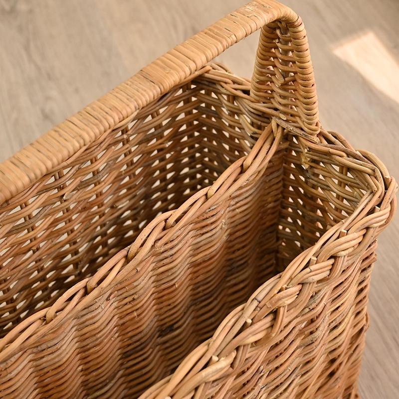 マガジンラック ラタンバスケット 籐かご スリッパラック おしゃれ