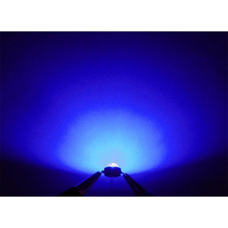 1W 青色 青 ブルー ハイパワーLED素子（20mmスター型アルミ