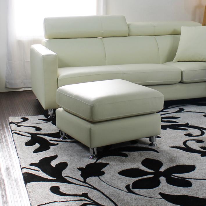 Lelax オットマン スツール 本革 1人掛けソファ コンパクト革 チェア