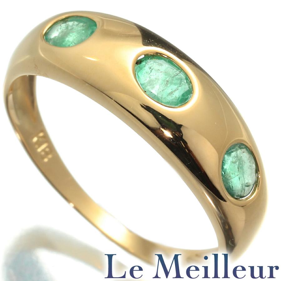 リング 指輪 エメラルド K18 10号 中古 返品OK : Le meilleur ルメイユ