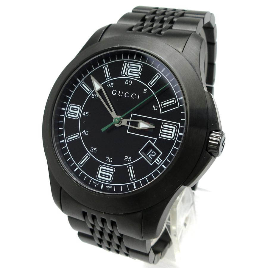 GUCCI（グッチ） 時計 Gタイムレス メンズ 黒 デイト ブラック 126.2