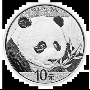 2016-2025 中国 30g (Ag.999) パンダ銀貨 UNC : WORLDRE SOURCE - 通販