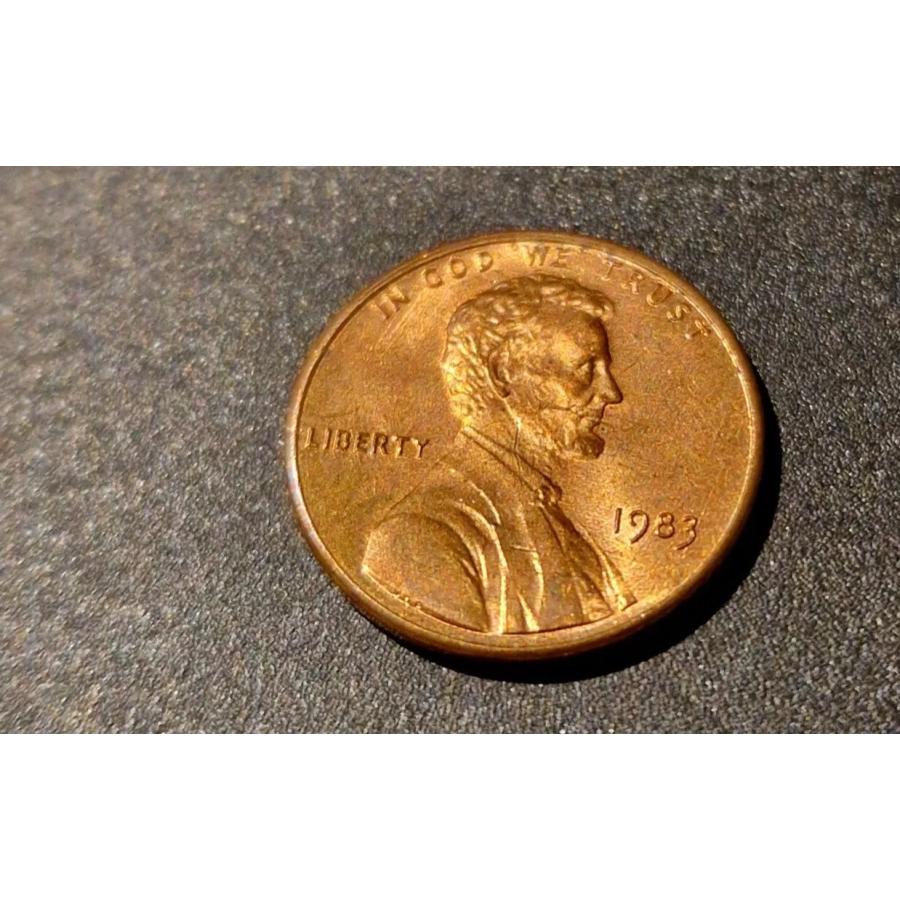 米国 1983 リンカーン記念館 1 セント コイン 造幣局マークなし