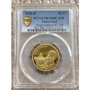 PCGS PR70】ロジャー・フェデラー 金貨 スイス連邦造幣局 50フラン