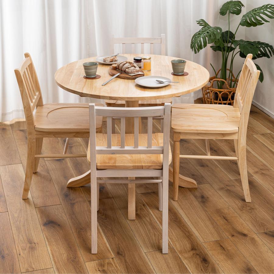 ダイニングテーブル 丸型 幅90 木製 北欧 おしゃれ 無垢材 丸テーブル