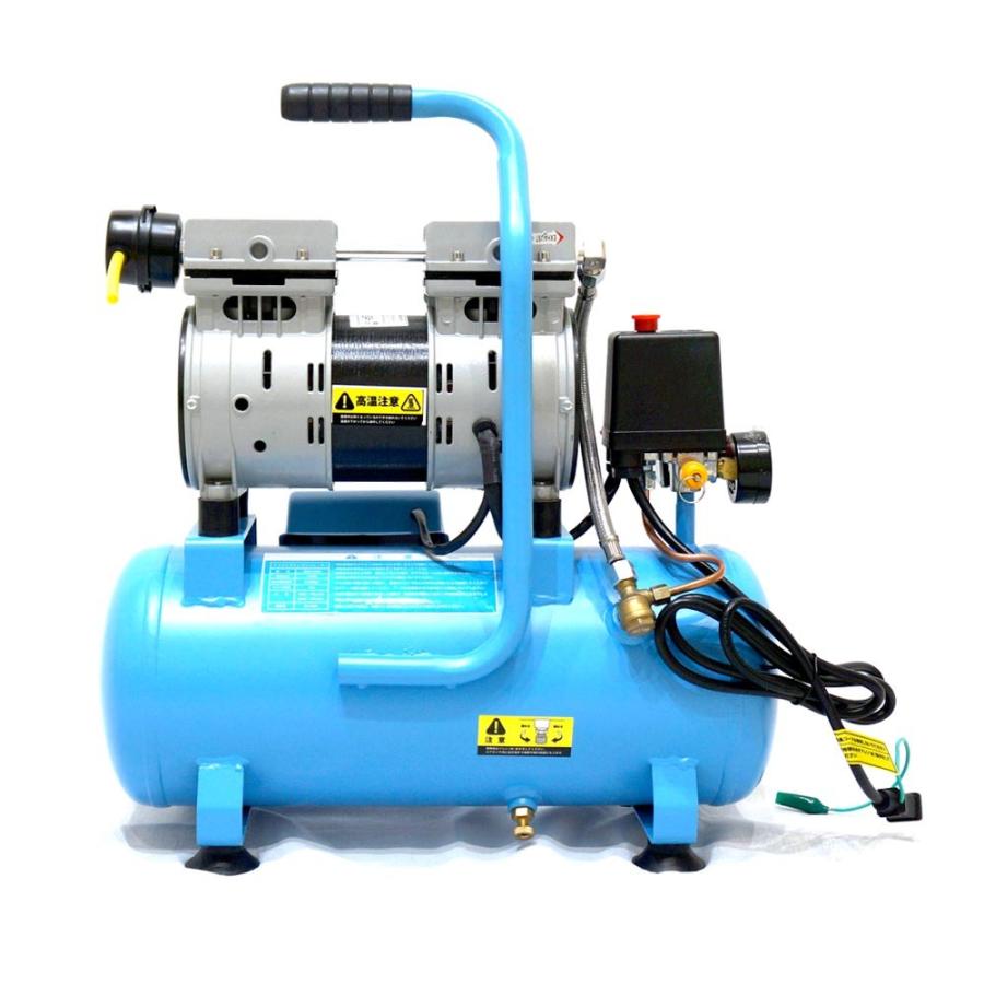 オイルレス エアーコンプレッサー 100V 12L 静音 家庭用 業務用 兼用