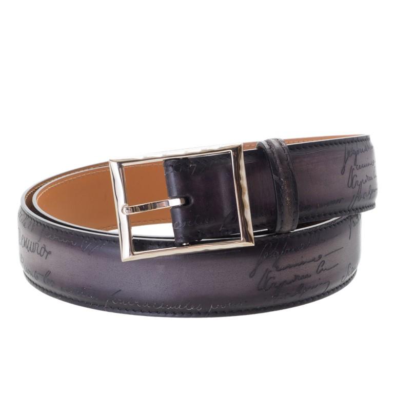 Berluti（ベルルッティ） クラシックレザーベルト スクリットデザイン