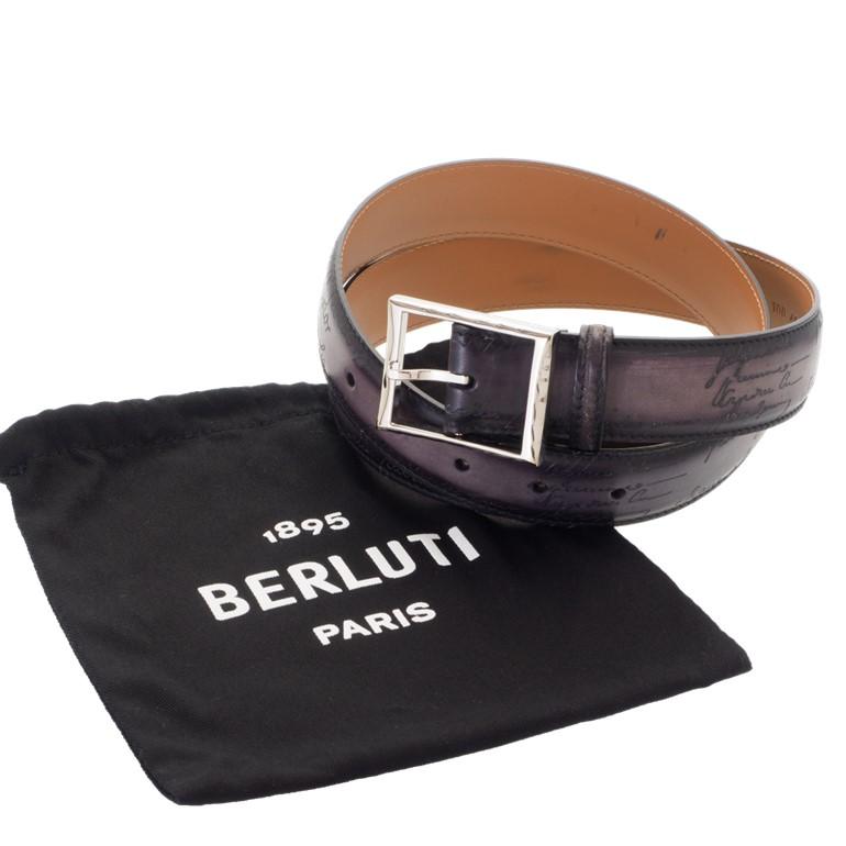 Berluti（ベルルッティ） クラシックレザーベルト スクリットデザイン