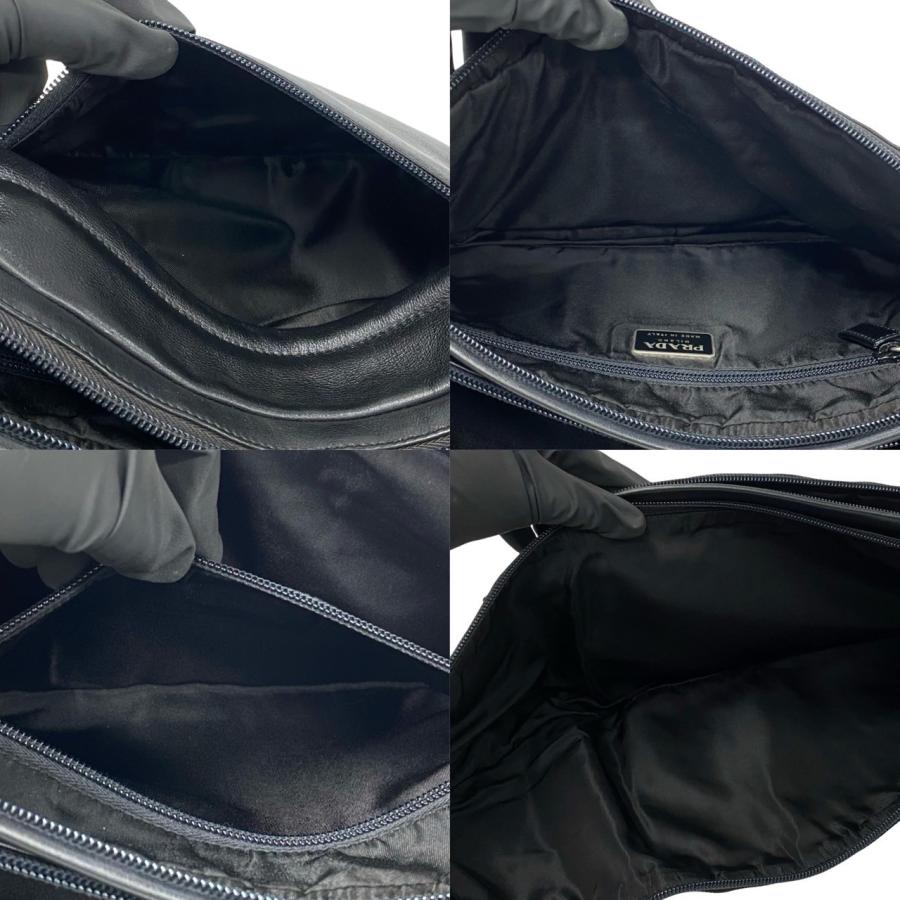 PRADA（プラダ） ほぼ未使用 希少品 ロゴ レザー 本革 ナイロン ボディ